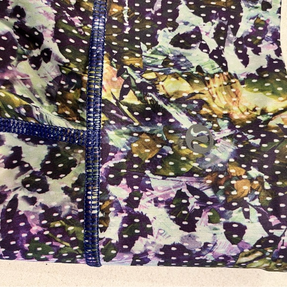 Lululemon Wunder Under Full On Luxtreme Leggings Floral Dot Yoga Pants Size: 8 - Picture 3 of 4